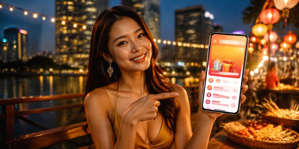 Người dùng tại chợ đêm Hà Nội chơi xổ số và casino trên điện thoại di động